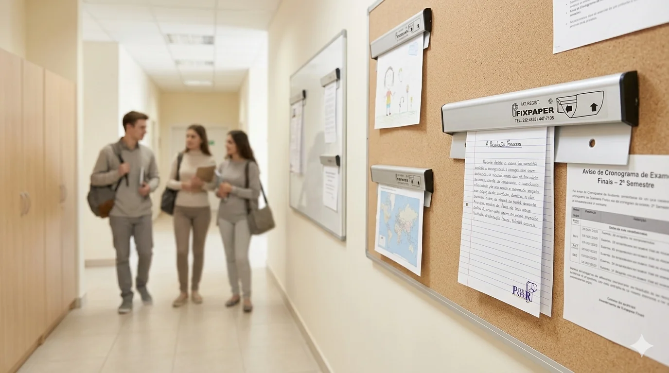 FixPaper em mural de escola